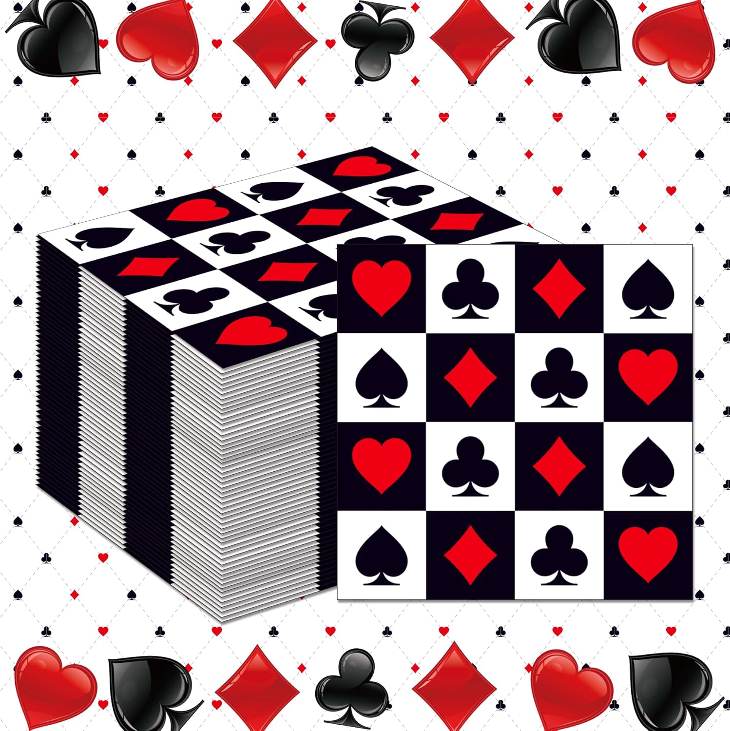 Party Games Night - 20/40/60/80 шт. салфетки для покера на